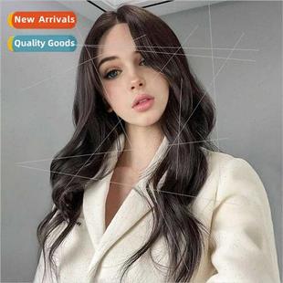 wigs women black center parted long curly wigs high temperat