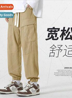 2023 fall new high- work pants men American tide large size