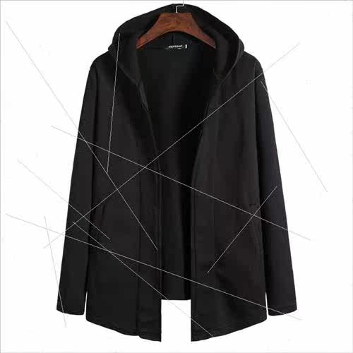 2020 Autumn new sweater men fashion solid color buttonless c