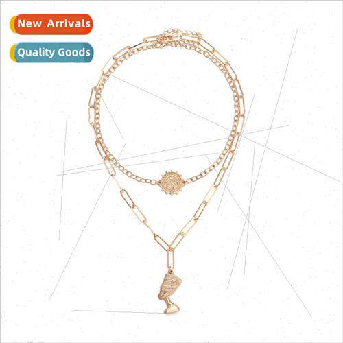 Creative Alloy Handmade Double Layer Collarbone Chain Vintag