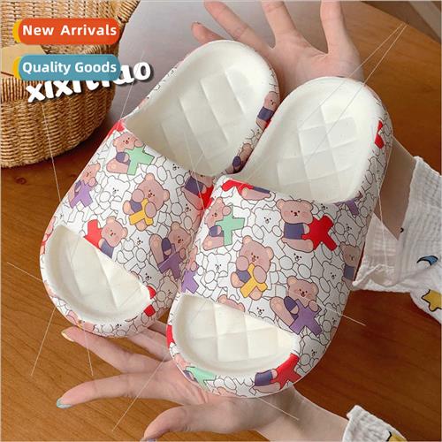 Summer girl heart cute bear sandals slippers stepping sh sen