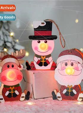 Christmas Decoration ghted Ornament Wooden Small Pendant Old