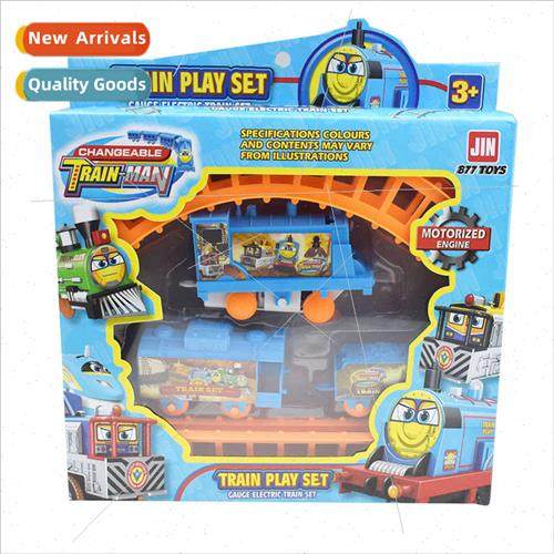 Children electric train electric track toy set small  superm