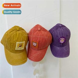 mint green duck ins ton hat cute embroidered Korea butterfly