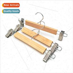 Wooden color pants rack cabinet underwear clip household -ma