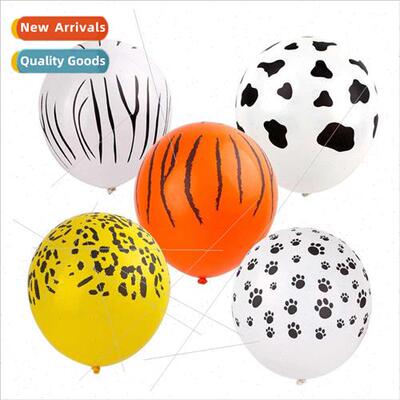 12 Inch Printed Animal Whe Dog Paw Balloons Cow Print Leopar
