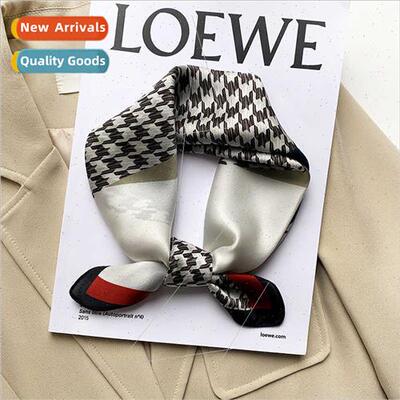 2022 Spring Autumn new Korean  thousbirds grid mulberry silk