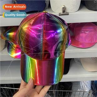 patent leather cap dazzle baseball colour brim new curved