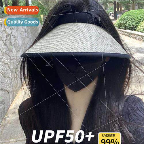 Vinyl sun hat women summer anti-ultraviolet hollow top sunsh