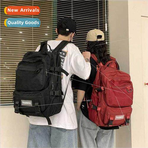 schoolbag female Korean male backpack fashion work wind larg