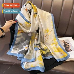 silk silk scarf ladies retro middle-aged elderly mothers spr