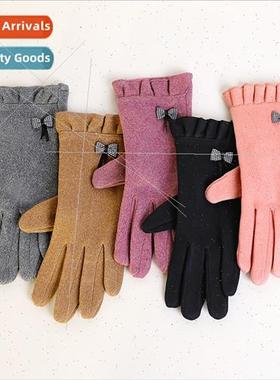 gloves womens riding driving touch screen padded windproof c