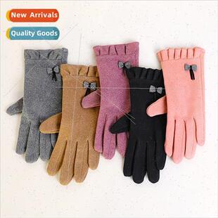 gloves womens riding driving touch screen padded windproof c