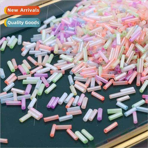 2*6mm cream tube beads rice beads diy weaving bracelet neckl