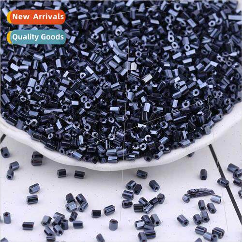 2*3mm rob black tube rice beads diy weaving bracelet necklac