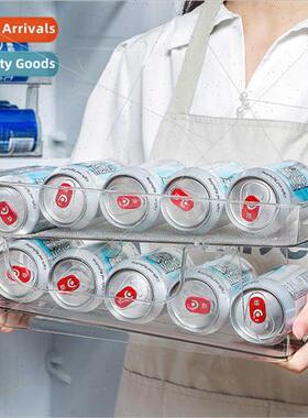 Refrigerator Drink Organizer Double Automatic Roll Down Shel