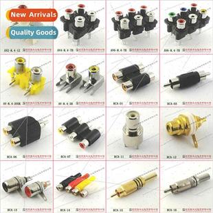 Assembly type male RCA head socket converter Speake plug