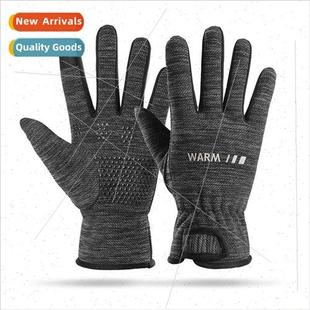 winter men padded gloves outdoor slip fall finger Warm full