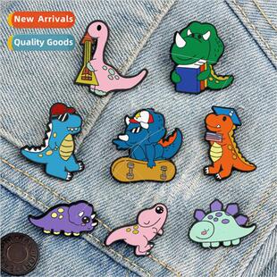 Quirky fun dorky dinosaur brooch ins tide men women personal
