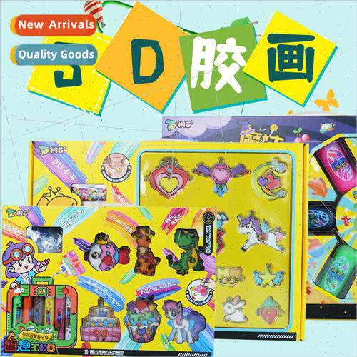Children handmade diy no bake glue painting watercolor paint