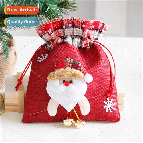 New Christmas Decoration  Bags  Bags Christmas Burlap Bells