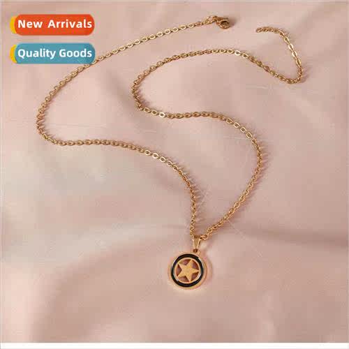 New fashion stainless steel gold-plated wh zirconia necklace