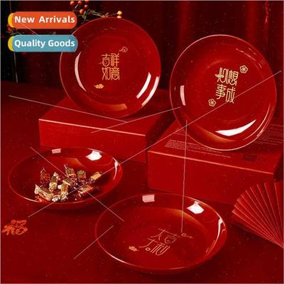 Housewarming new home fru plate red moving into house tablew