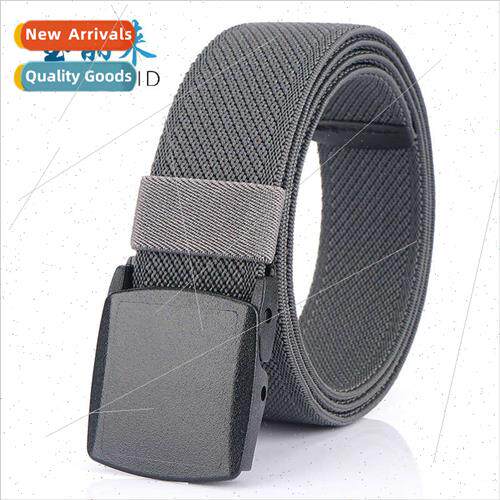 YKK buckle outdoor belt men elastic elastic nylon pants belt