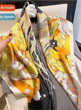 2022 Spring Autumn new temperament large square scarf printi