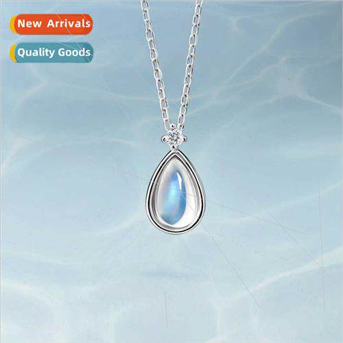 Moonstone Mermaid Tears Necklace Women Fashion Trend Teardro