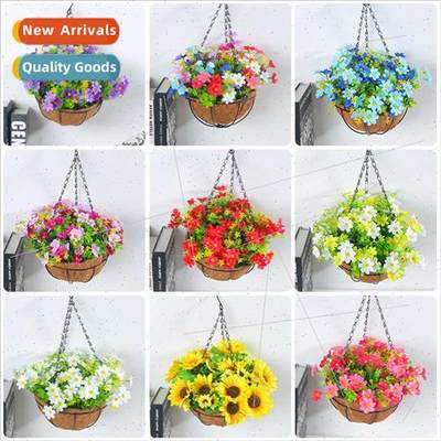 Spring Flower Hanging Basket Various Bow Hanging Basket Wrea