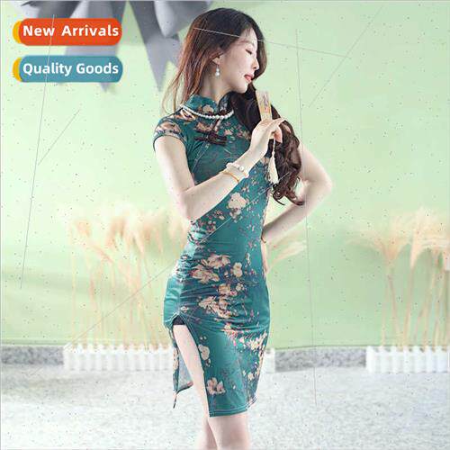 Belly dance summer new sexy cheongsam practice clothes orien