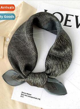 2021 new decorative mulberry silk small neckerchief female f