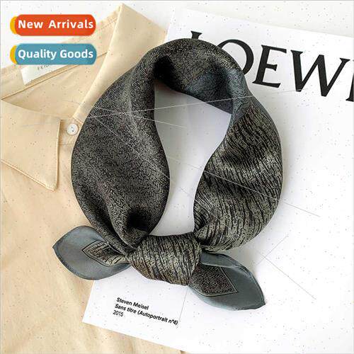 2021 new decorative mulberry silk small neckerchief female f