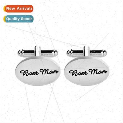 New letters zinc alloy cufflinks Best man men holiday weddin