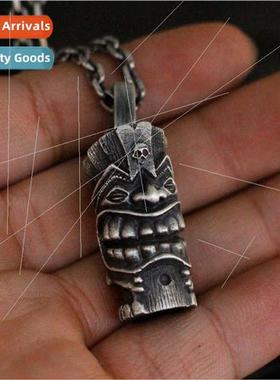New punk hip-hop human face stake hipster men pendant neckla