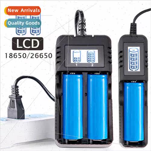 LCD 18650 Battery Charger 1/2  Slots Dual For 18650 Chargi
