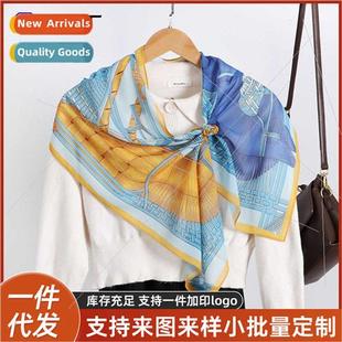 long silk line summer printing Korean new Ms. Spring scarf