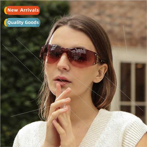 6015 technology sense rimless Y2K connected sports wind mirr
