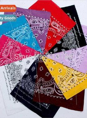 Amoeba Men Women Hip Hop Couple Cashew Flower Square Turban