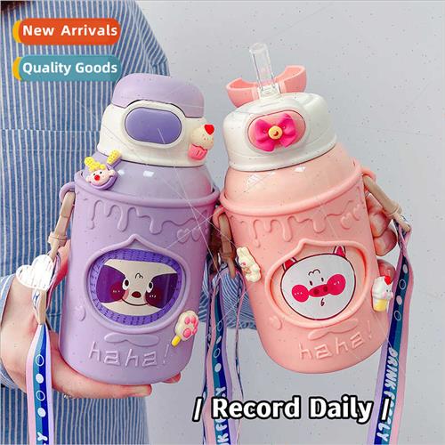 Double lid children  cup straw boys girls cute high value wa