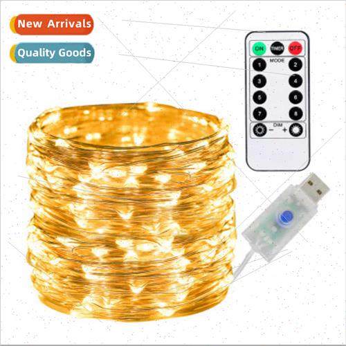 USB eight function remote control copper wire light LED full