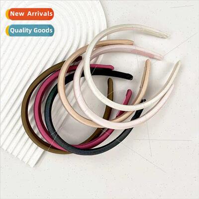 Pure-coloured advanced sense satin hair bands female tempera