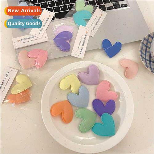 2 sets love bear hair clips ins girls candy color hair cards