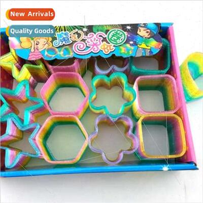 Polygon rainbow ring Shaped gold onion transparent rainbow r