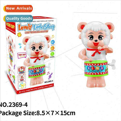 Wind-up clockwork toys Drumming swing drumming sheep KT drum