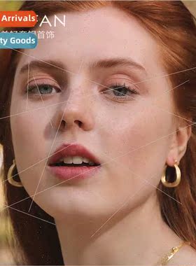 s925 silver jewelry earrings women gold round earrings