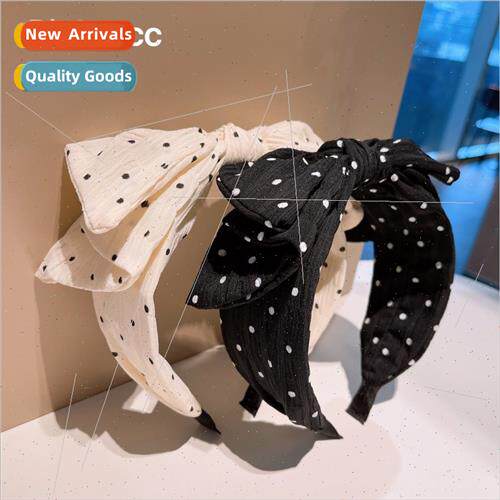Korea ins retro polka dot multi-layer irregular bow hairpin