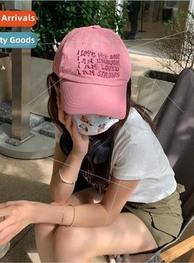 Hundreds obvious face small duck tongue cap female ins tide