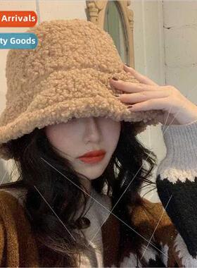 Autumn winter lamb wool velvet fisherman hat khaki teddy fle